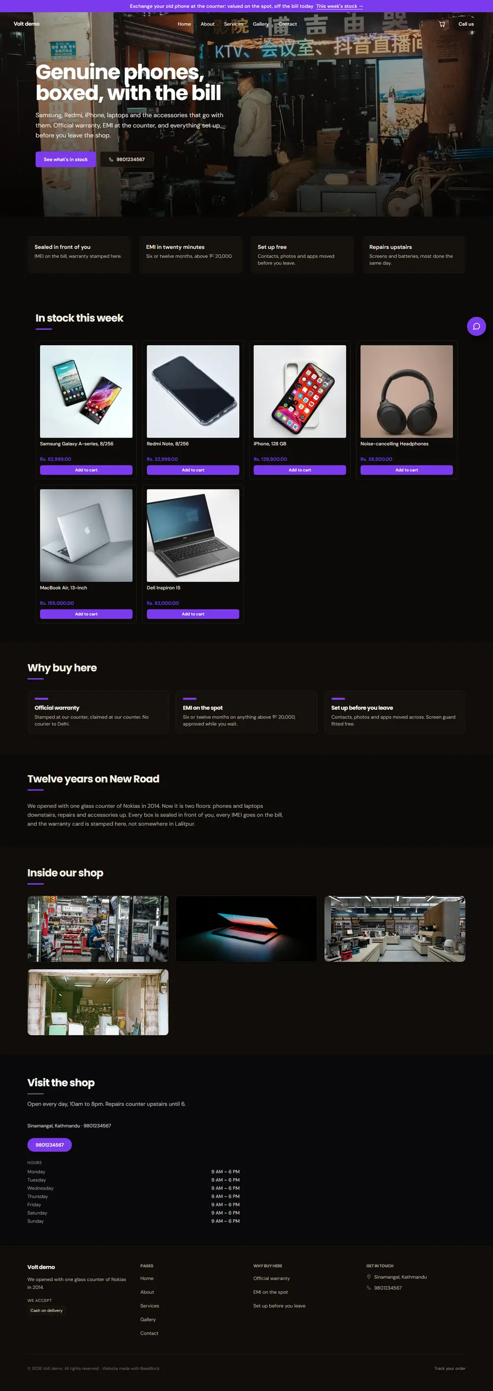 The Volt theme in its Neon style